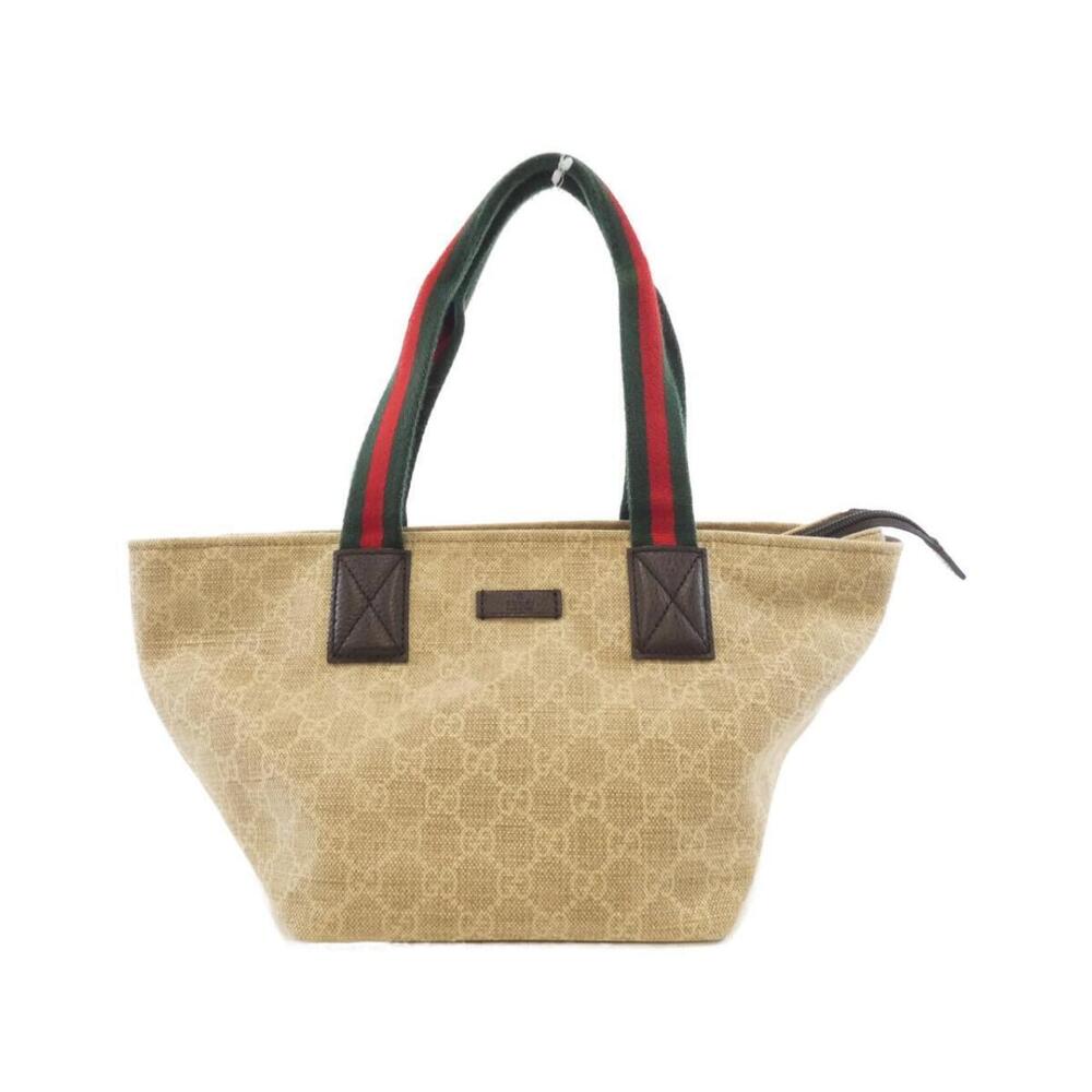 Gucci GG Canvas Tote Bag beige monogram canvas red green Web
